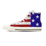 American Stars & Stripes Men's High Top Canvas Shoes