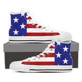 American Stars & Stripes Men's High Top Canvas Shoes